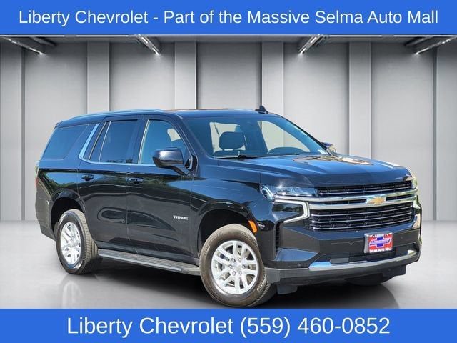 2024 Chevrolet Tahoe LT in Black — front three-quarter view