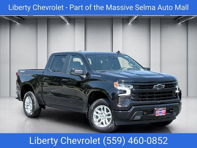 2026 Chevrolet Silverado 1500 RST in Black — front three-quarter view