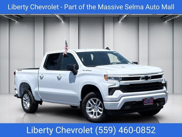 2026 Chevrolet Silverado 1500 RST in Summit White — front three-quarter view