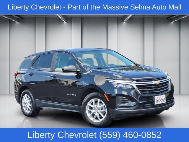 2024 Chevrolet Equinox LS in Mosaic Black Metallic — front three-quarter view