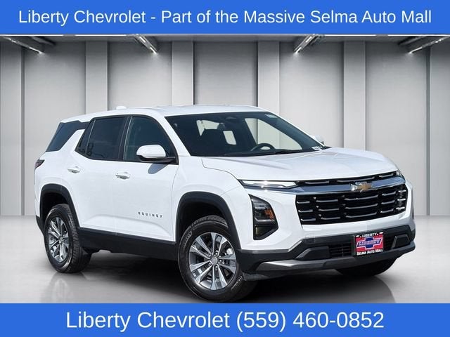 2025 Chevrolet Equinox LT in Summit White — front three-quarter view
