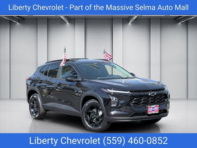 2026 Chevrolet Trax LT in Mosaic Black Metallic — front three-quarter view
