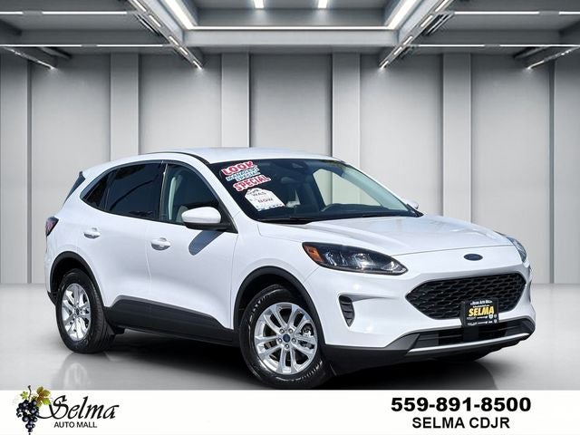 2021 Ford Escape SE Hybrid in Oxford White — front three-quarter view