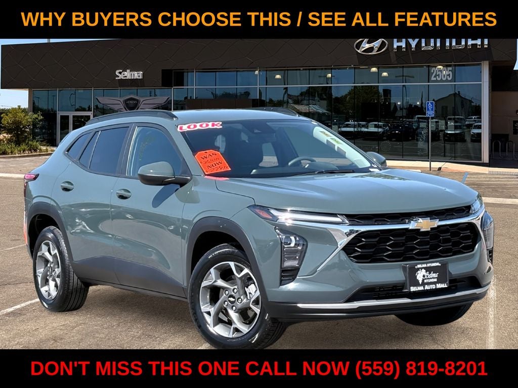 2025 Chevrolet Trax LT in Cypress — front three-quarter view