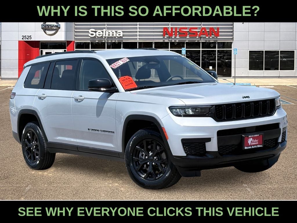 2024 Jeep Grand Cherokee L Altitude in Silver — front three-quarter view