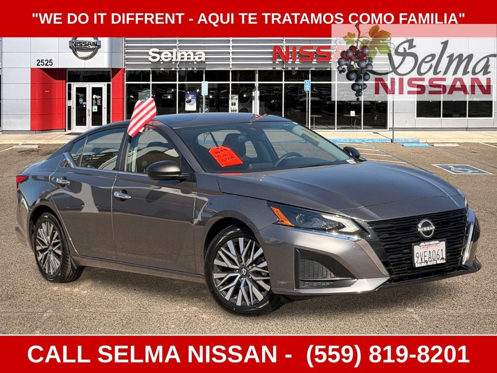 2025 Nissan Altima 2.5 SV in Gun Metallic — front three-quarter view